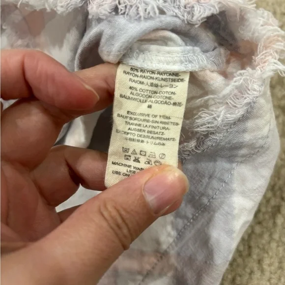 FREE PEOPLE • Women’s Loveland Plaid Pastel Button Down Shirt Size Small - Picture 6 of 6